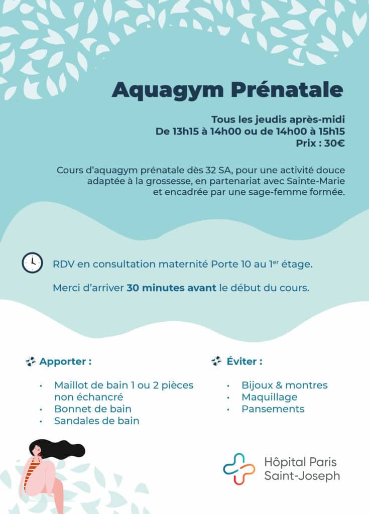 La préparation à la naissance et à la parentalité 1 flyer mater aquagym 1